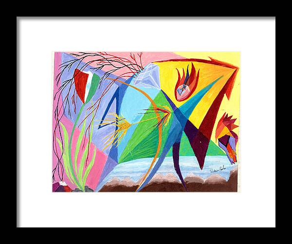 Eye Framed Print featuring the painting Golden Arrow by B Aswin Roshan