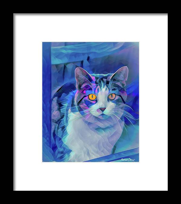 Cat Framed Print featuring the photograph Golden eyes by Patricia Dennis