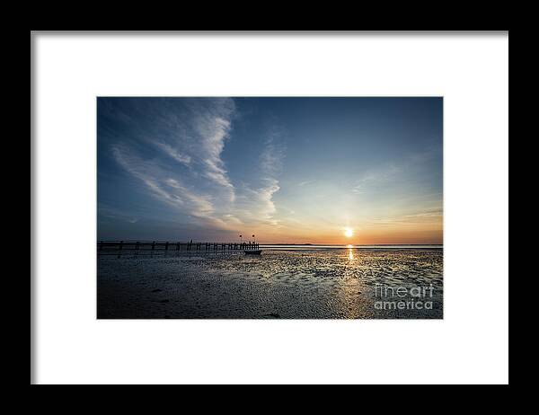 Sunset Framed Print featuring the photograph Golden Hour on the Isle of Foehr by Eva Lechner