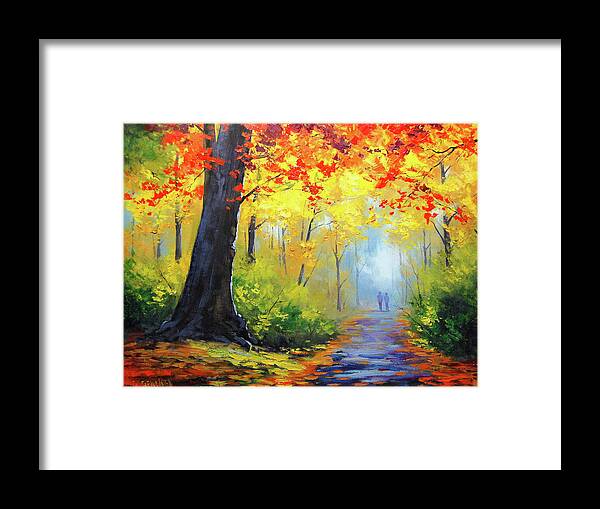 Fall Framed Print featuring the painting Golden Landscape by Graham Gercken
