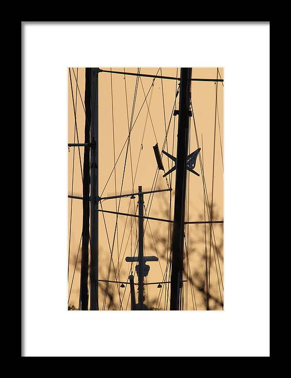 Southport Framed Print featuring the photograph Golden Masts by Heather E Harman