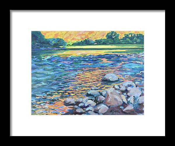 Oil Painting Framed Print featuring the painting Golden Morning, Big Bend by Page Holland