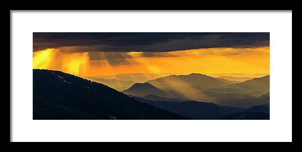 Balkan Mountains Framed Print featuring the photograph Golden Rain by Evgeni Dinev