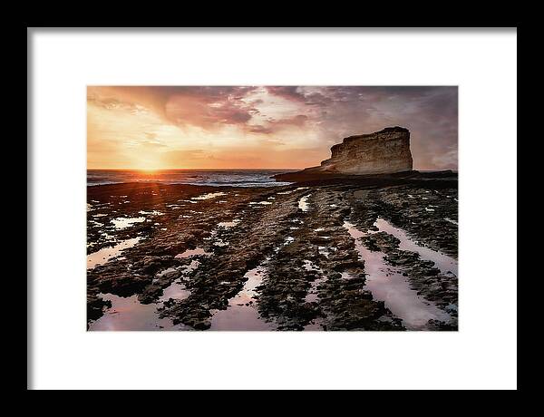 Ocean Framed Print featuring the photograph Golden Rays by Gary Geddes