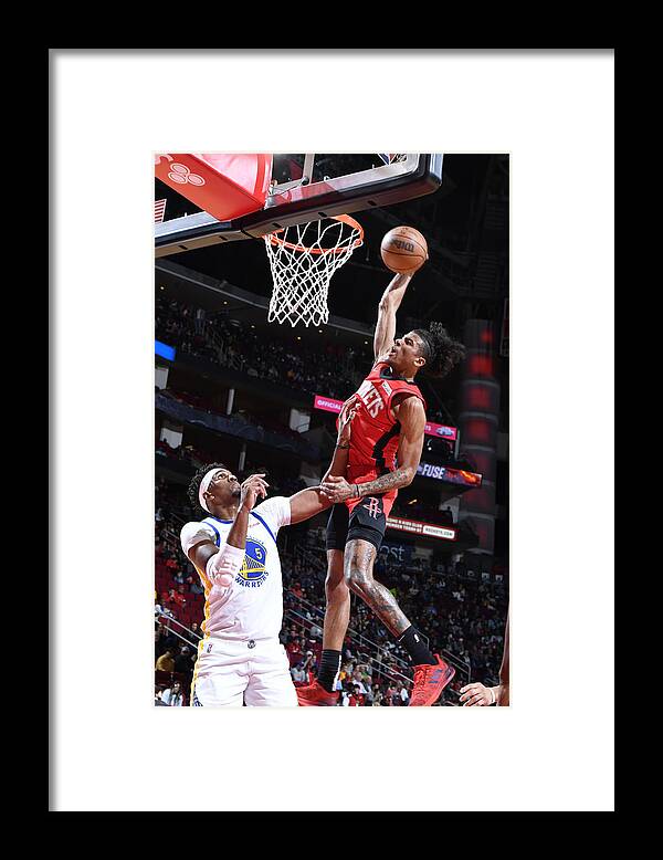 Jalen Green Framed Print featuring the photograph Golden State Warriors v Houston Rockets by Logan Riely