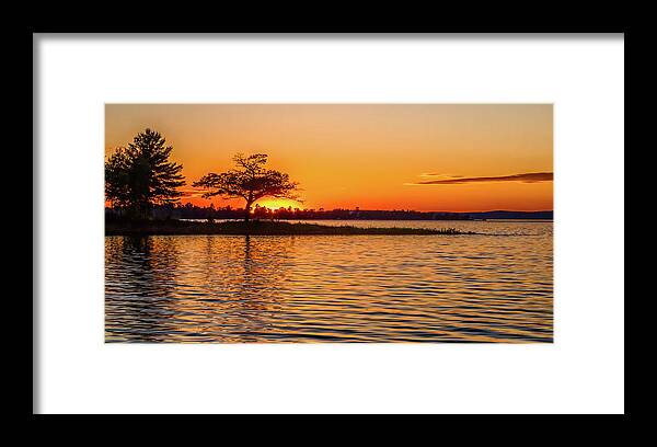 Golden Sunset Framed Print featuring the photograph Golden Sunset by Joe Holley