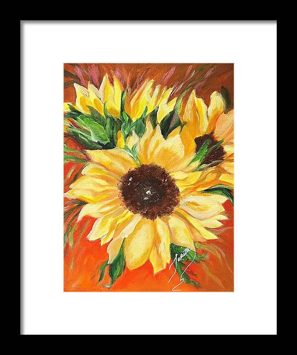 Sunny Framed Print featuring the painting Good Morning, Sunshine by Juliette Becker