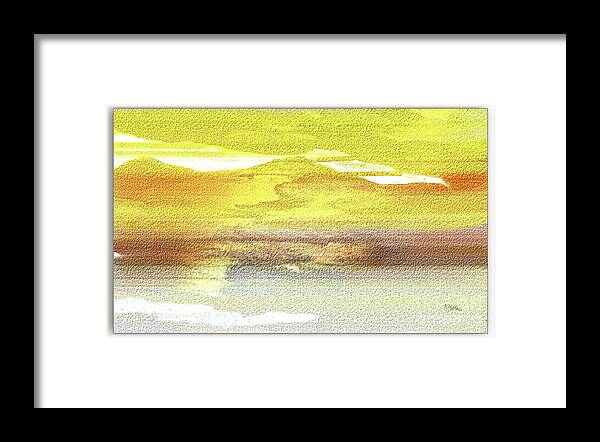Good Morning Framed Print featuring the digital art Good Morning Sunshine w Frame by Deb Nakano