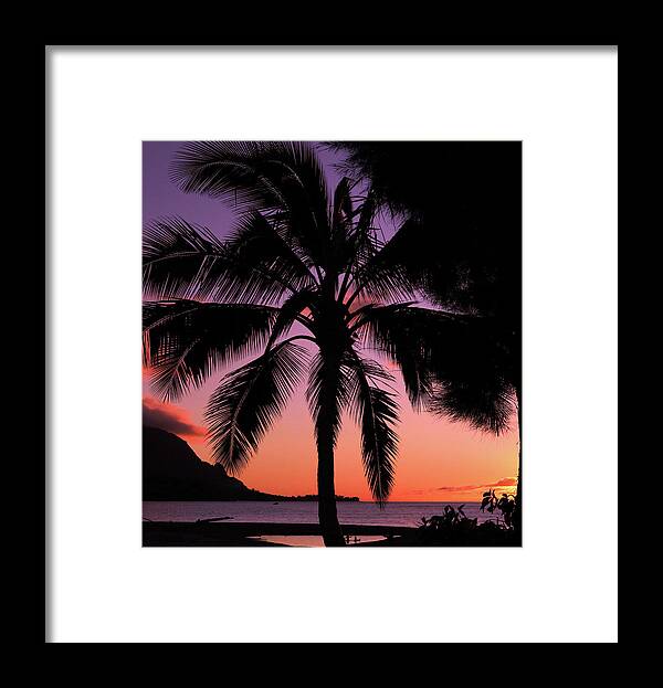 Kauai Framed Print featuring the photograph Goodnight Hanalei by Tony Spencer