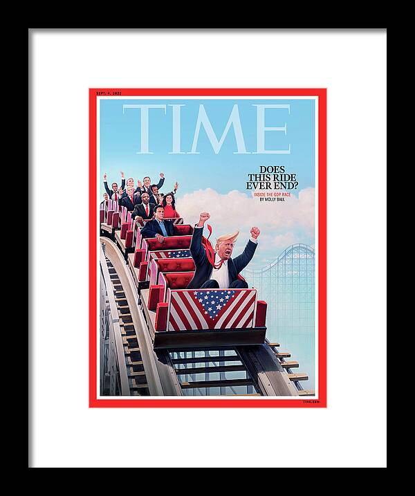 Trump Framed Print featuring the photograph GOP Race Does This Ride Ever End by Tim O'Brien