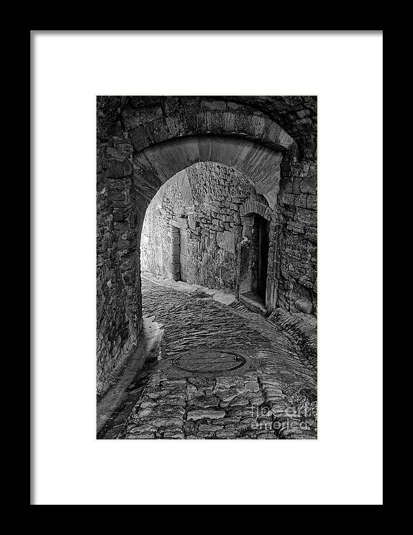 Gordes Framed Print featuring the photograph Gordes Village Underground Pathway 2 by Bob Phillips