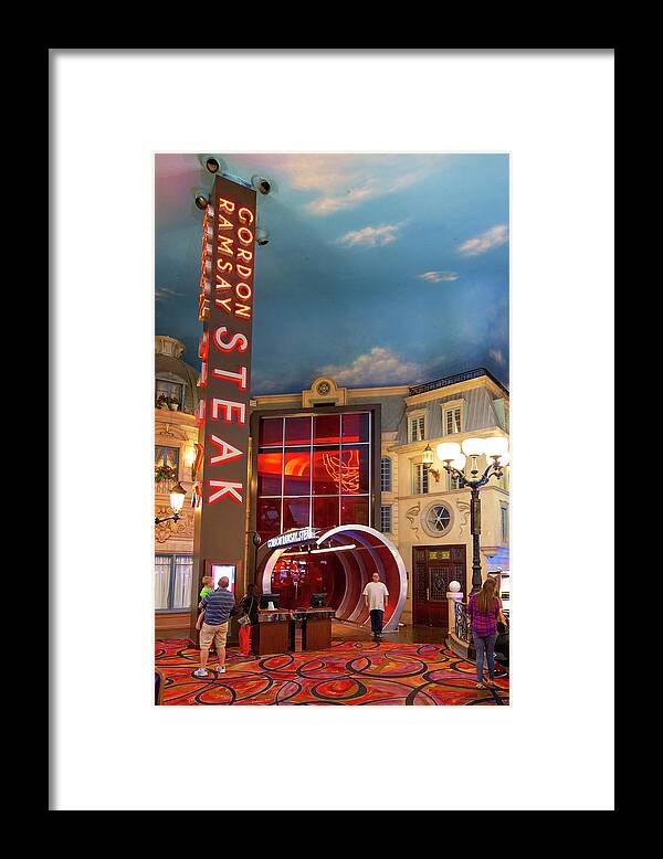 Las Vegas Framed Print featuring the photograph Gordon Ramsay Steak by Ricky Barnard