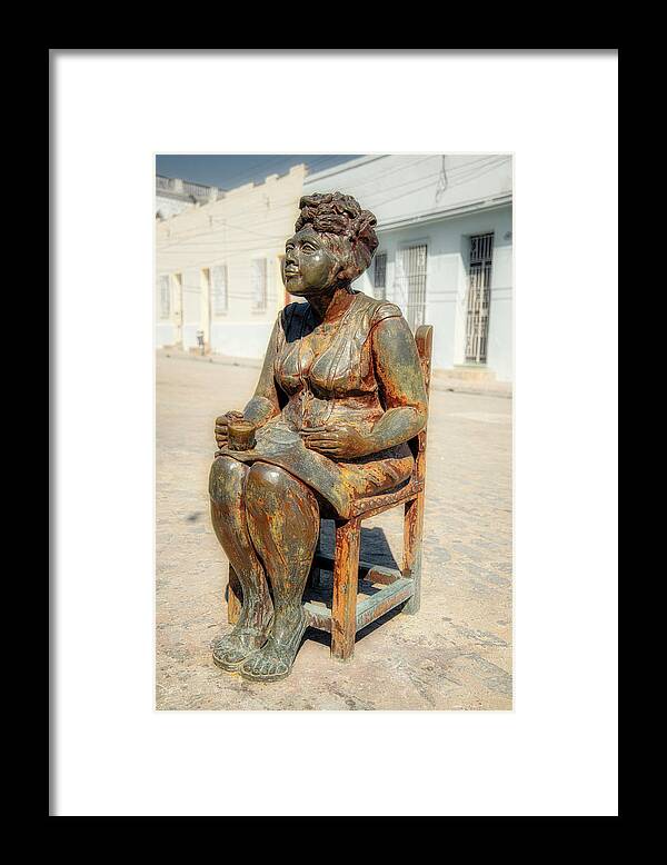 Camaguey Framed Print featuring the photograph Gossiping woman 3 by Martha J. Perez by Micah Offman