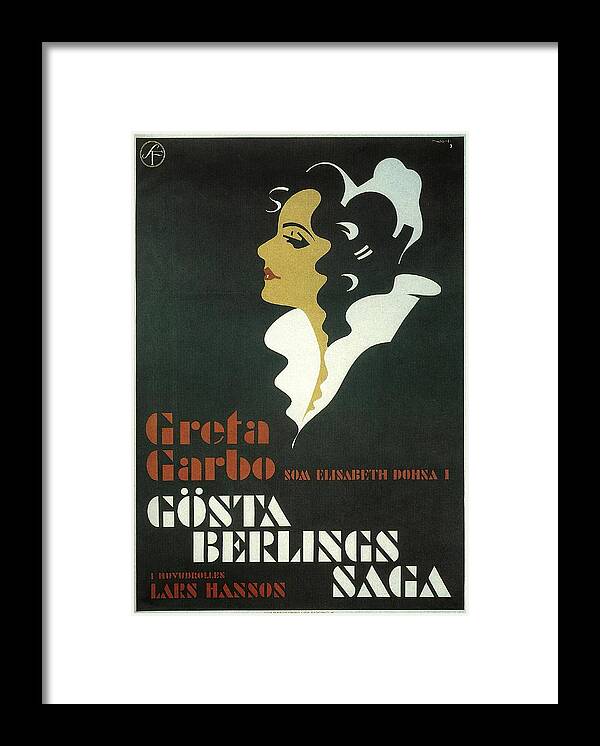 Synopsis Framed Print featuring the mixed media ''Gosta Berling'', 1924 by Movie World Posters