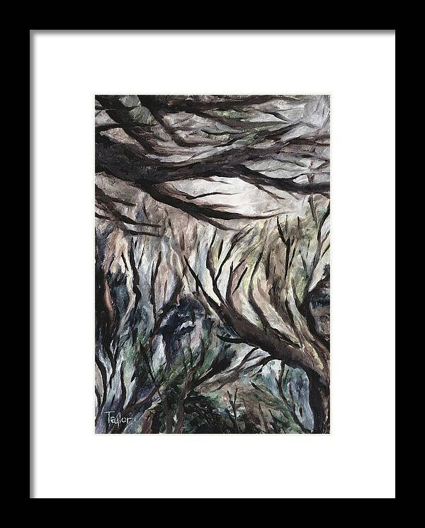  Framed Print featuring the painting Gothic Trees by FT McKinstry
