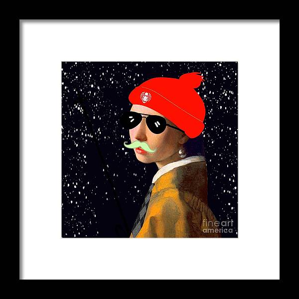 Girlwithapearlearring Framed Print featuring the digital art Gpe #23 by HELGE Art Gallery