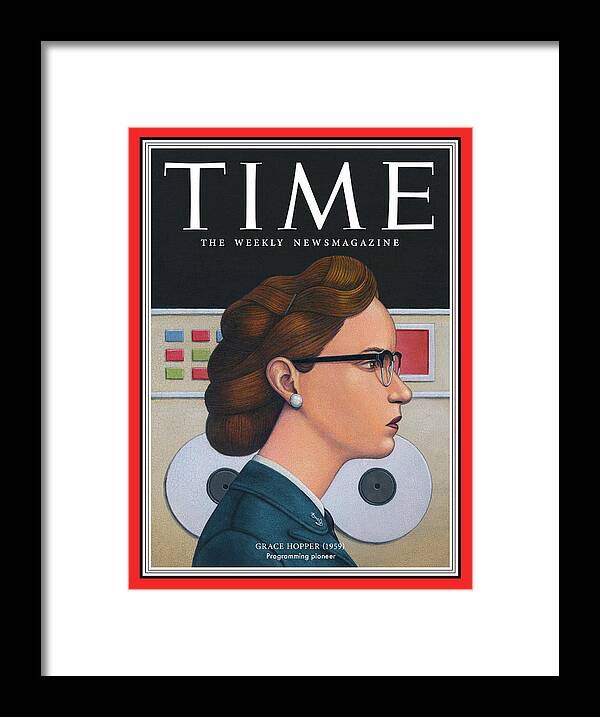 Time Framed Print featuring the photograph Grace Hopper, 1959 by Illustration by Marc Burckhardt for TIME