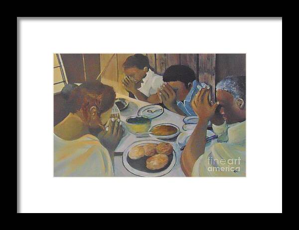 African American Framed Print featuring the painting Grace by Saundra Johnson