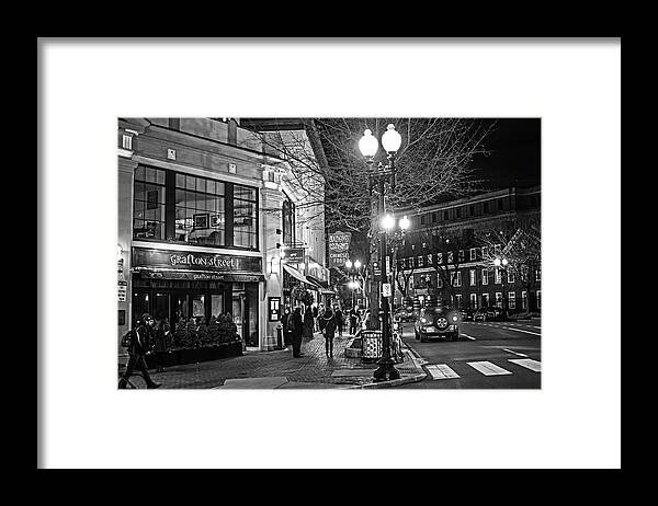 Night out at the Border Cafe in Harvard Square Cambridge Massachusetts  Square Art Print by Toby McGuire - Toby McGuire - Artist Website