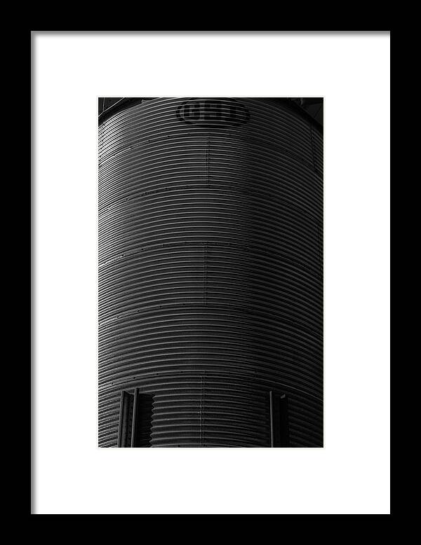 Museum Quality Framed Print featuring the photograph Grain Elevator in Shadows No. 3 by Bruce Davis