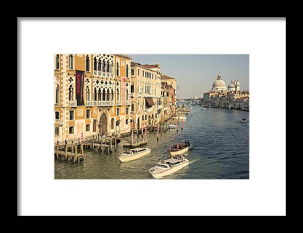 Accademia Bridge Framed Print featuring the photograph Grand Canal and Santa Maria della Salute by Bernd Schunack