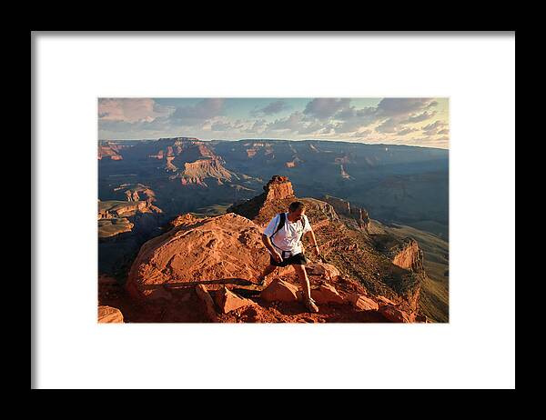 Grand Canyon South Kaibab Sunrise - Ira 2 Framed Print featuring the photograph Grand Canyon South Kaibab Sunrise - Ira by Gene Taylor