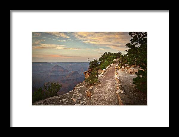 Grand Canyon Framed Print featuring the photograph Grand Canyon South Rim Trail by Chance Kafka