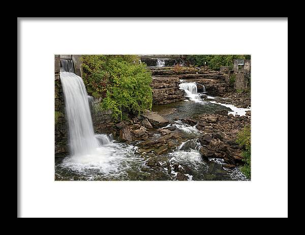 Almonte Framed Print featuring the photograph Grand Falls in Almonte by Michael Russell