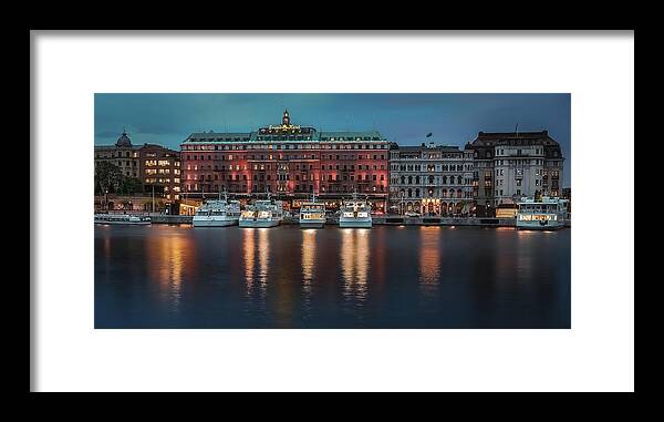Stockholm Framed Print featuring the photograph Grand Hotel by Nisah Cheatham