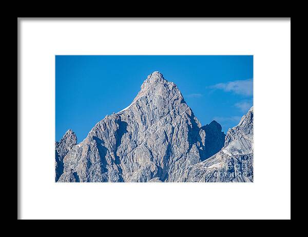 Grand Teton Peak Framed Print featuring the digital art Grand Teton Peak by Tammy Keyes