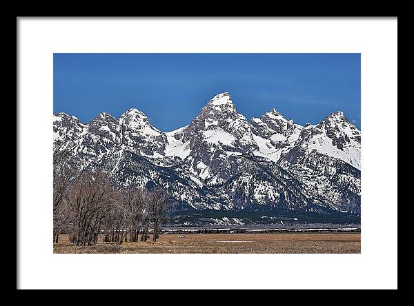 Landscape Framed Print featuring the photograph Grand Tetons by Jermaine Beckley