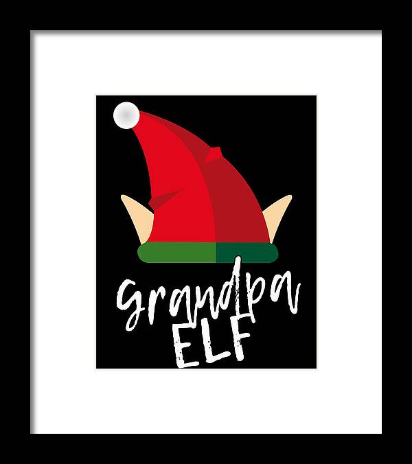 Christmas 2023 Framed Print featuring the digital art Grandpa Elf Christmas Costume by Flippin Sweet Gear