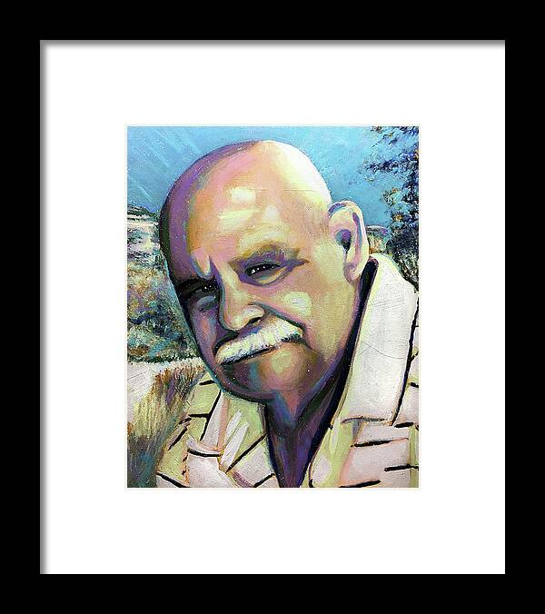  Framed Print featuring the painting Grandpa Gorra by Steve Gamba