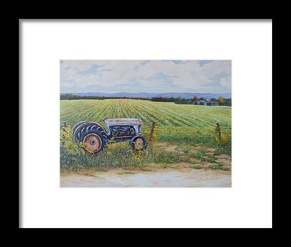 Home Framed Print featuring the painting Grandpa's Tractor by ML McCormick