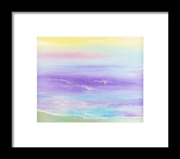 Abstract Framed Print featuring the painting Grateful by Christine Bolden