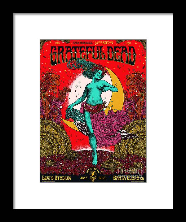 Grateful Dead Framed Print featuring the photograph Grateful Dead Rock Poster by Action