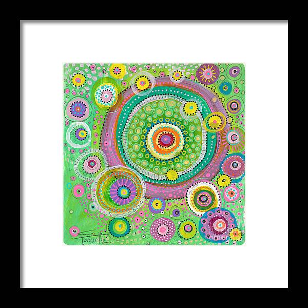 Circles Painting Framed Print featuring the painting Gratitude by Tanielle Childers