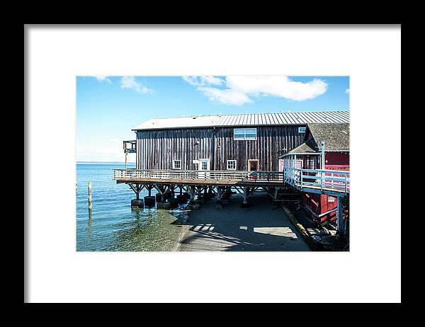 Gray Wall Red Wall Framed Print featuring the photograph Gray Wall Red Wall by Tom Cochran