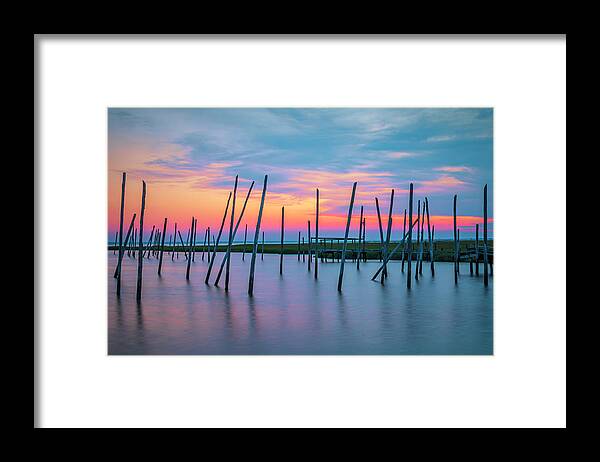 New Jersey Framed Print featuring the photograph Great Bay Vivid Sunset by Kristia Adams