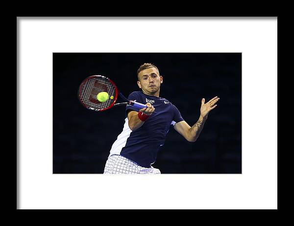 Playoffs Framed Print featuring the photograph Great Britain v Australia Davis Cup Semi Final 2015 - Previews by Jordan Mansfield