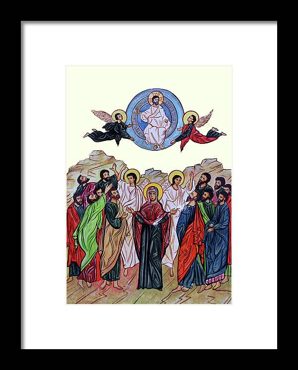 Angels Framed Print featuring the photograph Greek Catholic Melkite Jesus Two Angels by Munir Alawi