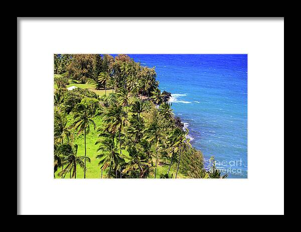 Maui Framed Print featuring the photograph Green and Blue by Wilko van de Kamp Fine Photo Art