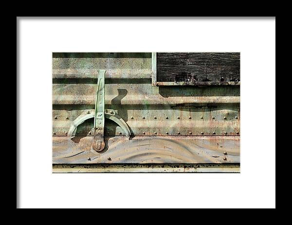 Decay Framed Print featuring the photograph Green Lever by Kreddible Trout