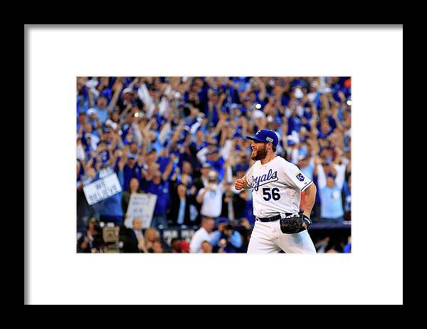 American League Baseball Framed Print featuring the photograph Greg Holland by Jamie Squire