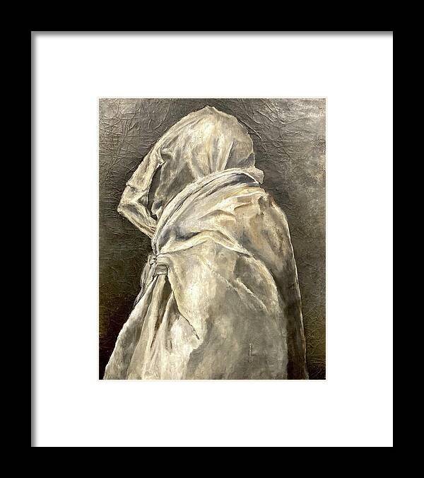 Wrapped Image Framed Print featuring the painting Gregorian Chanting by David Euler