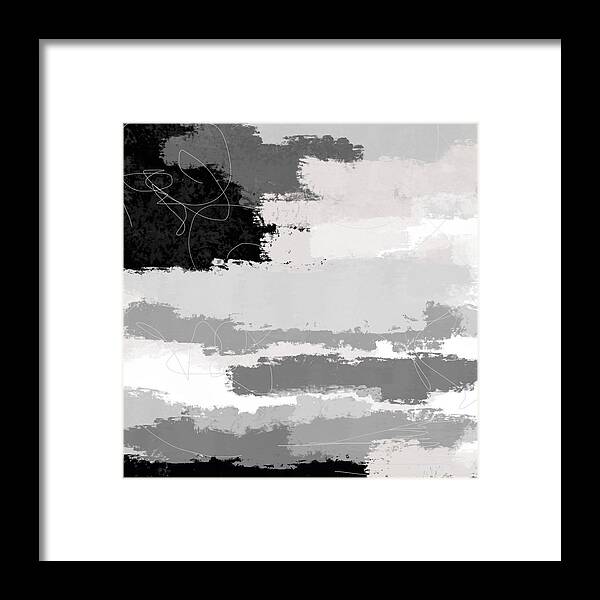 Grey Framed Print featuring the digital art Grey Encounters by Amber Lasche