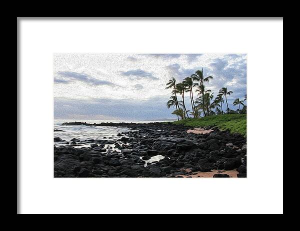 Hawaii Framed Print featuring the photograph Grey Sunset Painting by Robert Carter