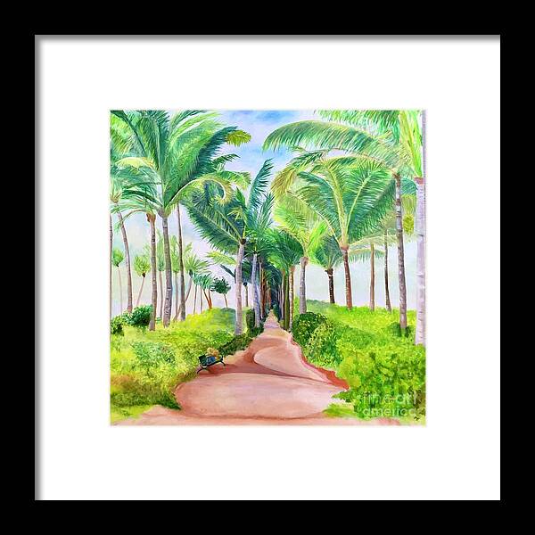 Palm Trees Framed Print featuring the painting Grieving by Mkc