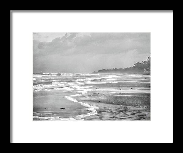 Beach Framed Print featuring the digital art Grim Beach by Richard Goldman