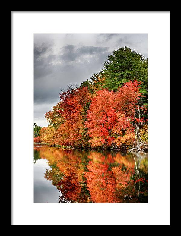 New England Framed Print featuring the photograph Grist Mill Pond #4727 by Dan Beauvais